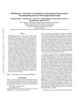 MMMamba: A Versatile Cross-Modal In Context Fusion Framework for Pan-Sharpening and Zero-Shot Image Enhancement
