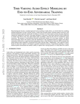 Time-Varying Audio Effect Modeling by End-to-End Adversarial Training