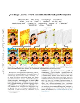 Qwen-Image-Layered: Towards Inherent Editability via Layer Decomposition