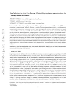 Data Valuation for LLM Fine-Tuning: Efficient Shapley Value Approximation via Language Model Arithmetic