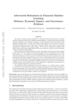 Adversarial Robustness in Financial Machine Learning: Defenses, Economic Impact, and Governance Evidence