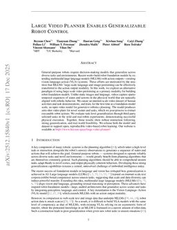 Large Video Planner Enables Generalizable Robot Control