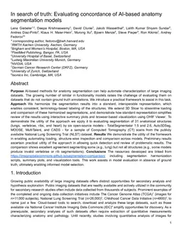 In search of truth: Evaluating concordance of AI-based anatomy segmentation models