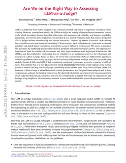 Are We on the Right Way to Assessing LLM-as-a-Judge?