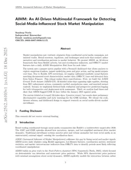 AIMM: An AI-Driven Multimodal Framework for Detecting Social-Media-Influenced Stock Market Manipulation