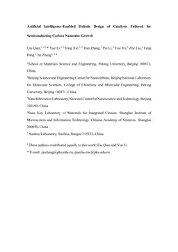 Artificial Intelligence-Enabled Holistic Design of Catalysts Tailored for Semiconducting Carbon Nanotube Growth