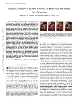 PoseMoE: Mixture-of-Experts Network for Monocular 3D Human Pose Estimation