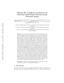 YOLO11-4K: An Efficient Architecture for Real-Time Small Object Detection in 4K Panoramic Images