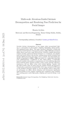 Multi-scale Attention-Guided Intrinsic Decomposition and Rendering Pass Prediction for Facial Images