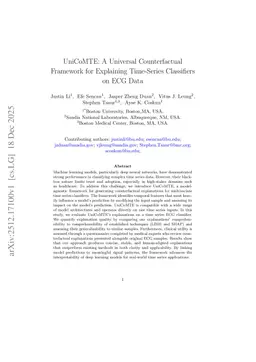 UniCoMTE: A Universal Counterfactual Framework for Explaining Time-Series Classifiers on ECG Data