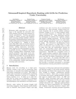 Solomonoff-Inspired Hypothesis Ranking with LLMs for Prediction Under Uncertainty