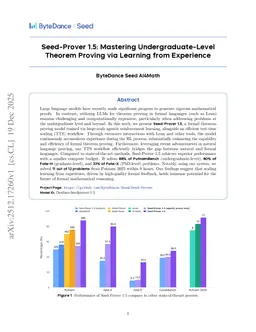 Seed-Prover 1.5: Mastering Undergraduate-Level Theorem Proving via Learning from Experience