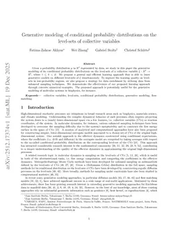 Generative modeling of conditional probability distributions on the level-sets of collective variables