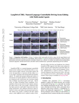 LangDriveCTRL: Natural Language Controllable Driving Scene Editing with Multi-modal Agents