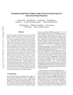 Foundation Model Priors Enhance Object Focus in Feature Space for Source-Free Object Detection