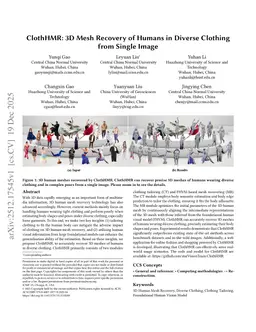 ClothHMR: 3D Mesh Recovery of Humans in Diverse Clothing from Single Image
