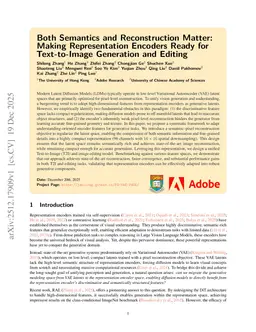 Both Semantics and Reconstruction Matter: Making Representation Encoders Ready for Text-to-Image Generation and Editing