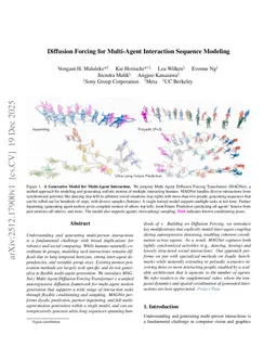 Diffusion Forcing for Multi-Agent Interaction Sequence Modeling