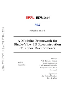 A Modular Framework for Single-View 3D Reconstruction of Indoor Environments