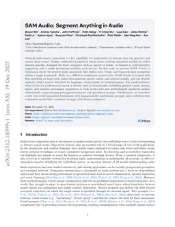 SAM Audio: Segment Anything in Audio