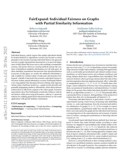 FairExpand: Individual Fairness on Graphs with Partial Similarity Information
