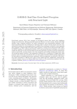E-RGB-D: Real-Time Event-Based Perception with Structured Light
