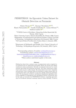 PEDESTRIAN: An Egocentric Vision Dataset for Obstacle Detection on Pavements
