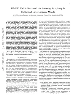 PENDULUM: A Benchmark for Assessing Sycophancy in Multimodal Large Language Models