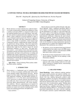 A Convolutional Neural Deferred Shader for Physics Based Rendering