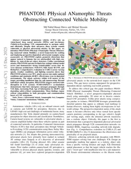PHANTOM: PHysical ANamorphic Threats Obstructing Connected Vehicle Mobility