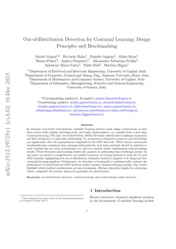 Out-of-Distribution Detection for Continual Learning: Design Principles and Benchmarking