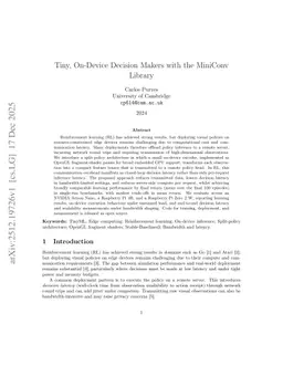 Tiny, On-Device Decision Makers with the MiniConv Library