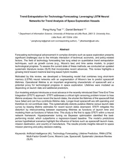 Trend Extrapolation for Technology Forecasting: Leveraging LSTM Neural Networks for Trend Analysis of Space Exploration Vessels