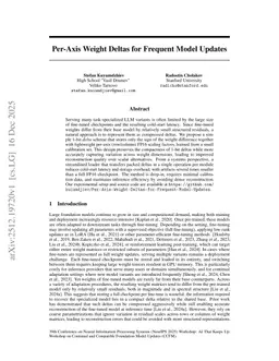 Per-Axis Weight Deltas for Frequent Model Updates