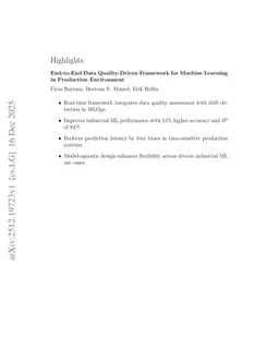 End-to-End Data Quality-Driven Framework for Machine Learning in Production Environment