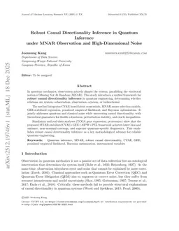 Robust Causal Directionality Inference in Quantum Inference under MNAR Observation and High-Dimensional Noise