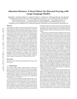 Attention Distance: A Novel Metric for Directed Fuzzing with Large Language Models