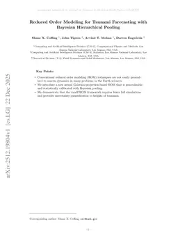 Reduced Order Modeling for Tsunami Forecasting with Bayesian Hierarchical Pooling