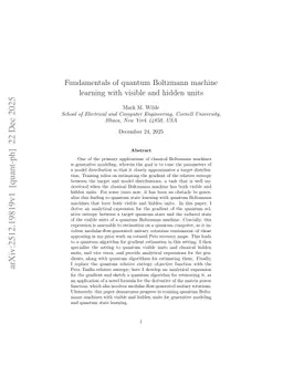 Fundamentals of quantum Boltzmann machine learning with visible and hidden units