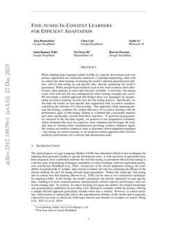 Fine-Tuned In-Context Learners for Efficient Adaptation