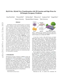 HyGE-Occ: Hybrid View-Transformation with 3D Gaussian and Edge Priors for 3D Panoptic Occupancy Prediction