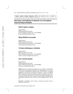 Detecting cyberbullying in Spanish texts through deep learning techniques