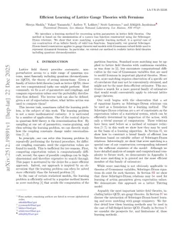 Efficient Learning of Lattice Gauge Theories with Fermions