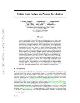 Unified Brain Surface and Volume Registration