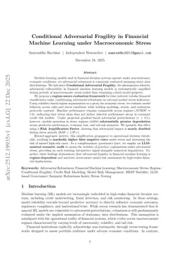 Conditional Adversarial Fragility in Financial Machine Learning under Macroeconomic Stress