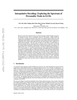Interpolative Decoding: Exploring the Spectrum of Personality Traits in LLMs