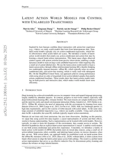 Latent Action World Models for Control with Unlabeled Trajectories
