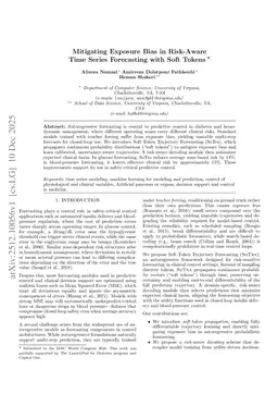 Mitigating Exposure Bias in Risk-Aware Time Series Forecasting with Soft Tokens