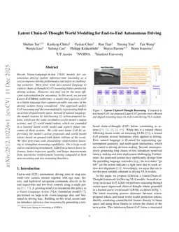 Latent Chain-of-Thought World Modeling for End-to-End Driving