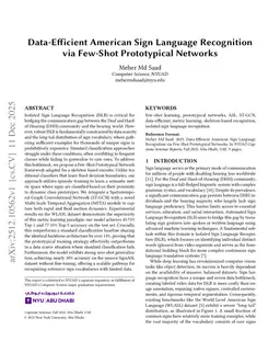 Data-Efficient American Sign Language Recognition via Few-Shot Prototypical Networks